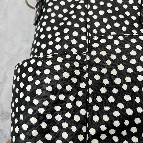 Kate Spade Baby Diaper Bag Black Polka Dot Kaylie Changing Pad Shoulder Strap - Picture 8 of 16